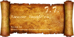 Tanczer Teodóra névjegykártya